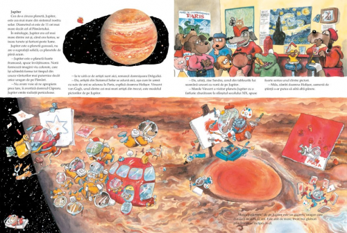 Hai-hui prin Univers - carte ilustrată, poveste pentru copii despre Sistemul Solar, planete, stele, galaxii