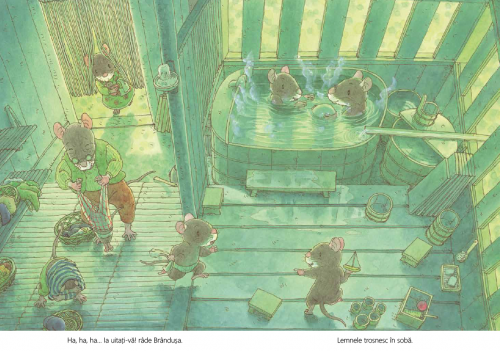 Familia Șoricel merge la culcare - carte ilustrata educativa, poveste pentru copii, literatura japoneza