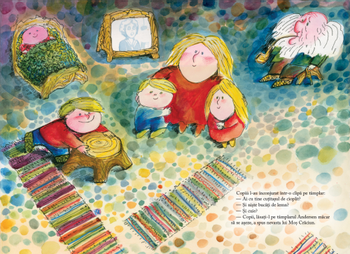 Tâmplarul Andersen și Moș Crăciun - carte ilustrata, poveste pentru copii - pagina interior