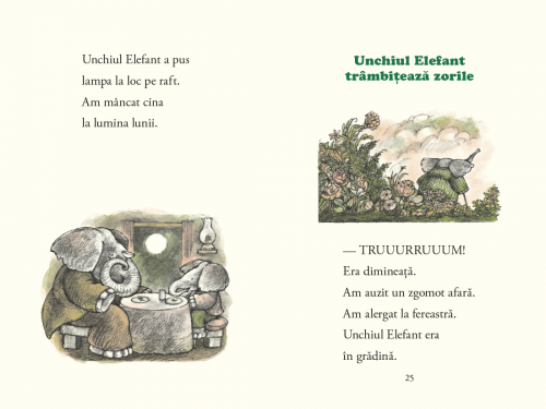 Unchiul Elefant, de Arnold Lobel - carte ilustrata, poveste pentru copii - pagina interior