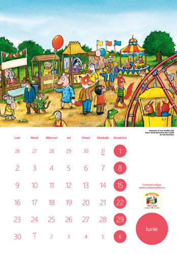 Calendar de perete pe anul 2025 cu ilustrații de Axel Scheffler din cele mai frumoase cărți de Julia Donaldson