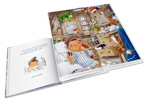 Intr-o noapte cu ninsoare - carte ilustrata, poveste pentru copii, poveste de iarnă despre prietenie, seria Pădurarul Percy