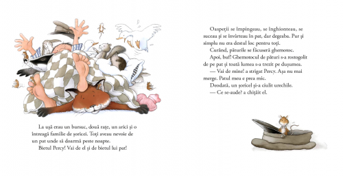 Intr-o noapte cu ninsoare - carte ilustrata, poveste pentru copii, poveste de iarnă despre prietenie, seria Pădurarul Percy