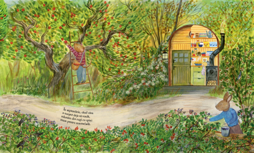 Padurea lui Soricel - carte ilustrata, cu clapete, poveste pentru copii despre anotimpuri, natura si prietenie