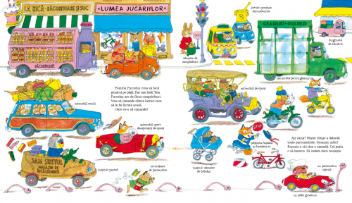 Masini, camioane si alte lighioane, de Richard Scarry - carte ilustrata, povesti educative pentru copii - coperta