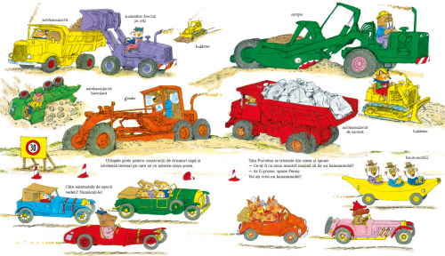 Masini, camioane si alte lighioane, de Richard Scarry - carte ilustrata, povesti educative pentru copii - coperta