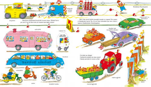 Masini, camioane si alte lighioane, de Richard Scarry - carte ilustrata, povesti educative pentru copii - coperta