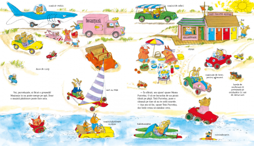 Masini, camioane si alte lighioane, de Richard Scarry - carte ilustrata, povesti educative pentru copii - coperta