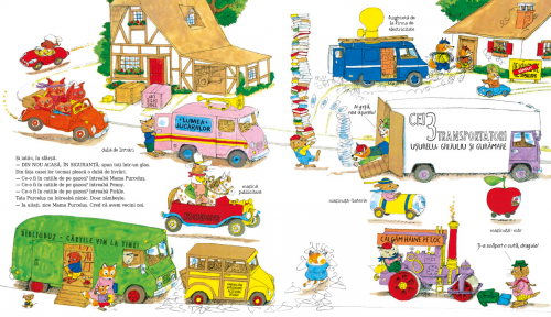 Masini, camioane si alte lighioane, de Richard Scarry - carte ilustrata, povesti educative pentru copii - coperta