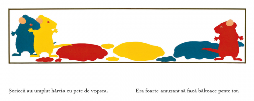 Vopsea pentru soricei, de Ellen Stoll Walsh - carte ilustrată, poveste educativa pentru copii, carte despre culori