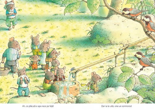 Micul dejun cu familia Șoricel - carte ilustrată, poveste pentru copii, literatură japoneză