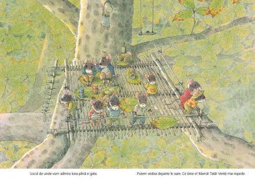 Familia Șoricel sub clar de lună - carte ilustrata educativa, poveste pentru copii, literatura japoneza