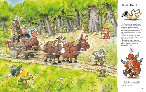 Robin Hood, carte ilustrata pentru copii, poveste amuzanta cu animale