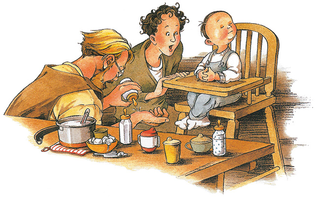 Cei șapte papă-lapte, de Mary Ann Hoberman - carte ilustrata, poveste pentru copii - pagina interior