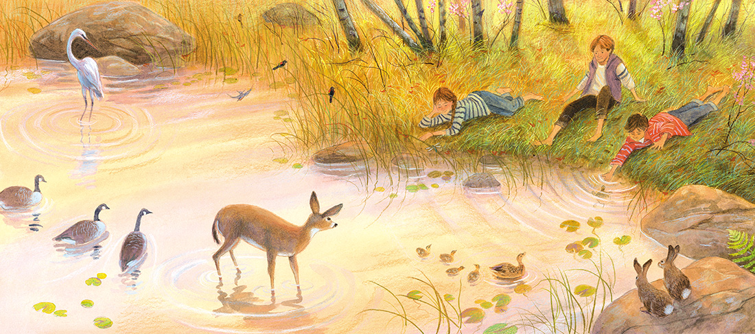 Iazul, de Jim LaMarche, carte ilustrata, poveste educativa pentru copii