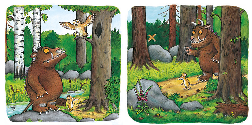 Gruffalo, de Julia Donaldson, cu ilustrații de Axel Scheffler - carte ilustrată, poveste pentru copii